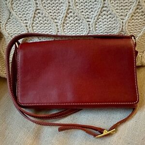 Vintage y2k Coach Red Leather Shoulder/ Crossbody Bag - 9599